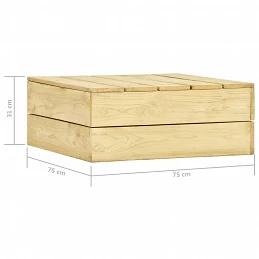 Acquista Tavolo da Giardino 75x75x31 cm in Legno di Pino Impregnato con riferimento GHV-49039 della ditta GARDENHOME