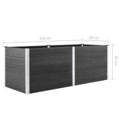 Acquista Letto Rialzato da Giardino 250x50x91 cm in WPC Grigio con riferimento GHV-49058 della ditta GARDENHOME