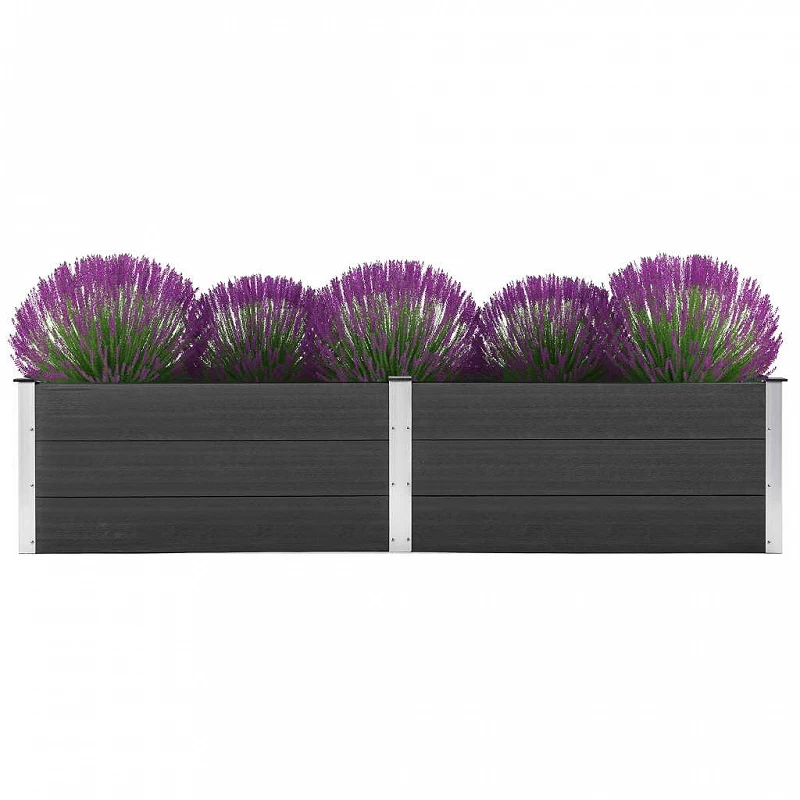 Acquista Letto Rialzato da Giardino 250x100x54 cm in WPC Grigio con riferimento GHV-49059 della ditta GARDENHOME
