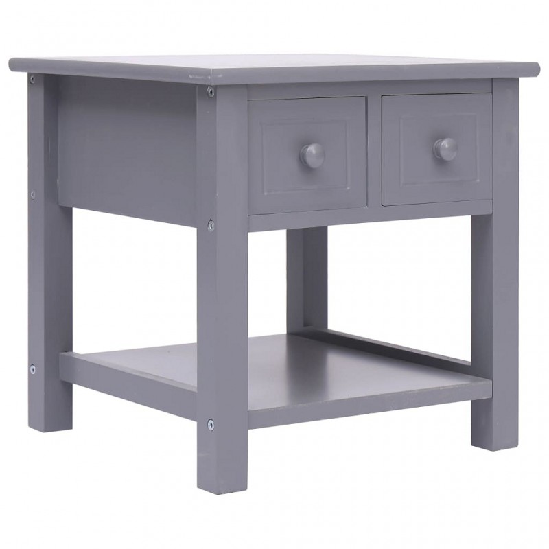 Acquista Tavolino Laterale Grigio 40x40x40 cm in Legno di Paulownia con riferimento GHV-284069 della ditta GARDENHOME