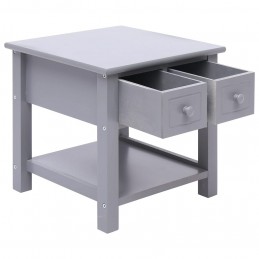 Acquista Tavolino Laterale Grigio 40x40x40 cm in Legno di Paulownia con riferimento GHV-284069 della ditta GARDENHOME