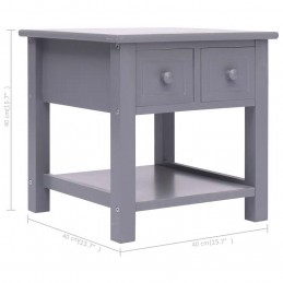 Acquista Tavolino Laterale Grigio 40x40x40 cm in Legno di Paulownia con riferimento GHV-284069 della ditta GARDENHOME