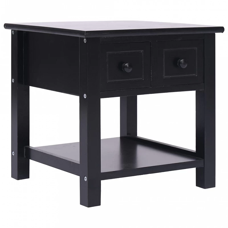 Acquista Tavolino Laterale Nero 40x40x40 cm in Legno di Paulownia con riferimento GHV-284071 della ditta GARDENHOME