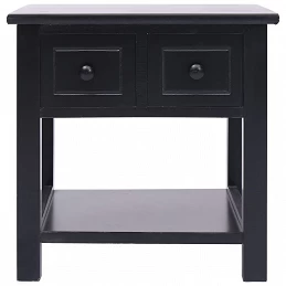 Acquista Tavolino Laterale Nero 40x40x40 cm in Legno di Paulownia con riferimento GHV-284071 della ditta GARDENHOME