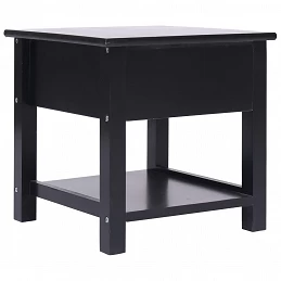 Acquista Tavolino Laterale Nero 40x40x40 cm in Legno di Paulownia con riferimento GHV-284071 della ditta GARDENHOME