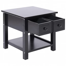 Acquista Tavolino Laterale Nero 40x40x40 cm in Legno di Paulownia con riferimento GHV-284071 della ditta GARDENHOME