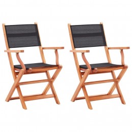 Acquista Sedie da Giardino Pieghevoli 2 pz Legno Eucalipto e Textilene con riferimento GHV-48692 della ditta GARDENHOME