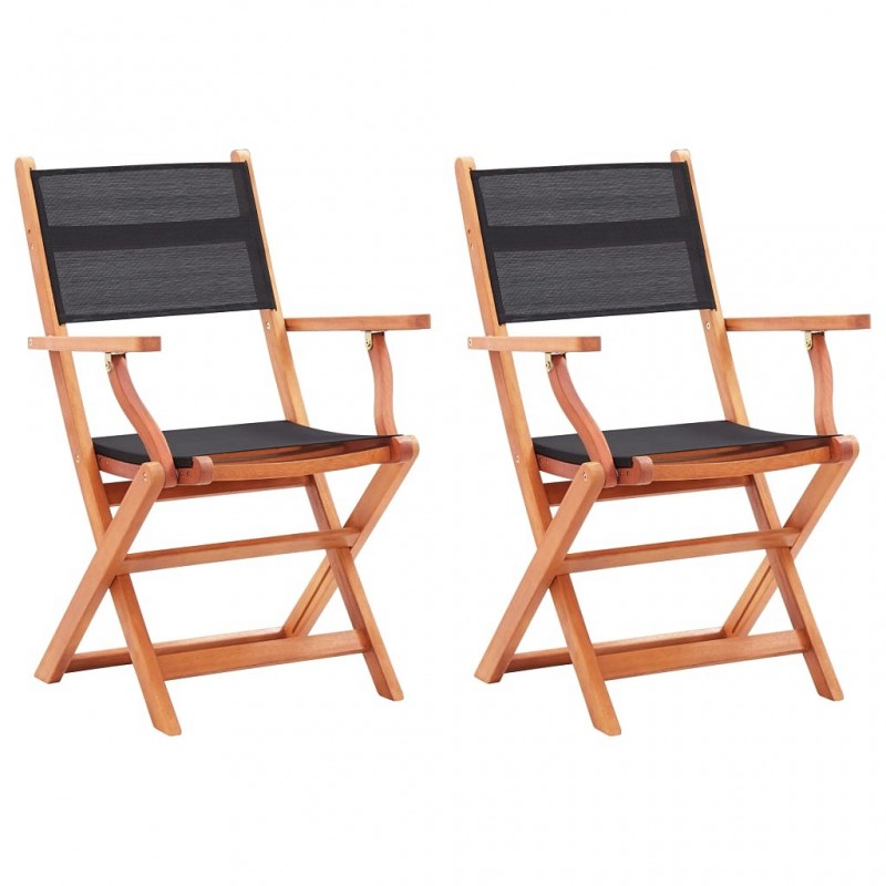 Acquista Sedie da Giardino Pieghevoli 2 pz Legno Eucalipto e Textilene con riferimento GHV-48692 della ditta GARDENHOME