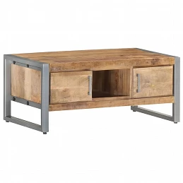 Acquista Tavolino da Salotto 95x50x40 cm in Legno di Mango Grezzo con riferimento GHV-323489 della ditta GARDENHOME