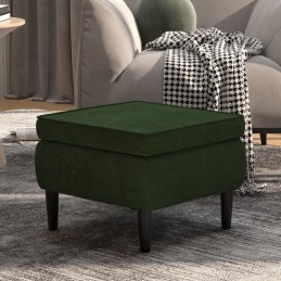 Acquista Poggiapiedi con Gambe in Legno Verde Scuro in Velluto con riferimento GHV-329438 della ditta GARDENHOME