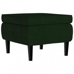 Acquista Poggiapiedi con Gambe in Legno Verde Scuro in Velluto con riferimento GHV-329438 della ditta GARDENHOME