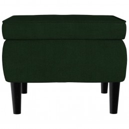 Acquista Poggiapiedi con Gambe in Legno Verde Scuro in Velluto con riferimento GHV-329438 della ditta GARDENHOME