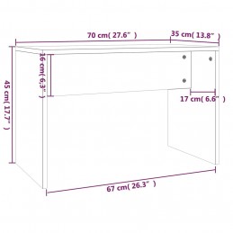 Acquista Tavolo Toeletta e Sgabello Bianco 70x35x45 cm Legno Multistrato con riferimento GHV-802813 della ditta GARDENHOME