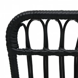 Acquista Sedia da Giardino in Polyrattan Nera con riferimento GHV-48581 della ditta GARDENHOME