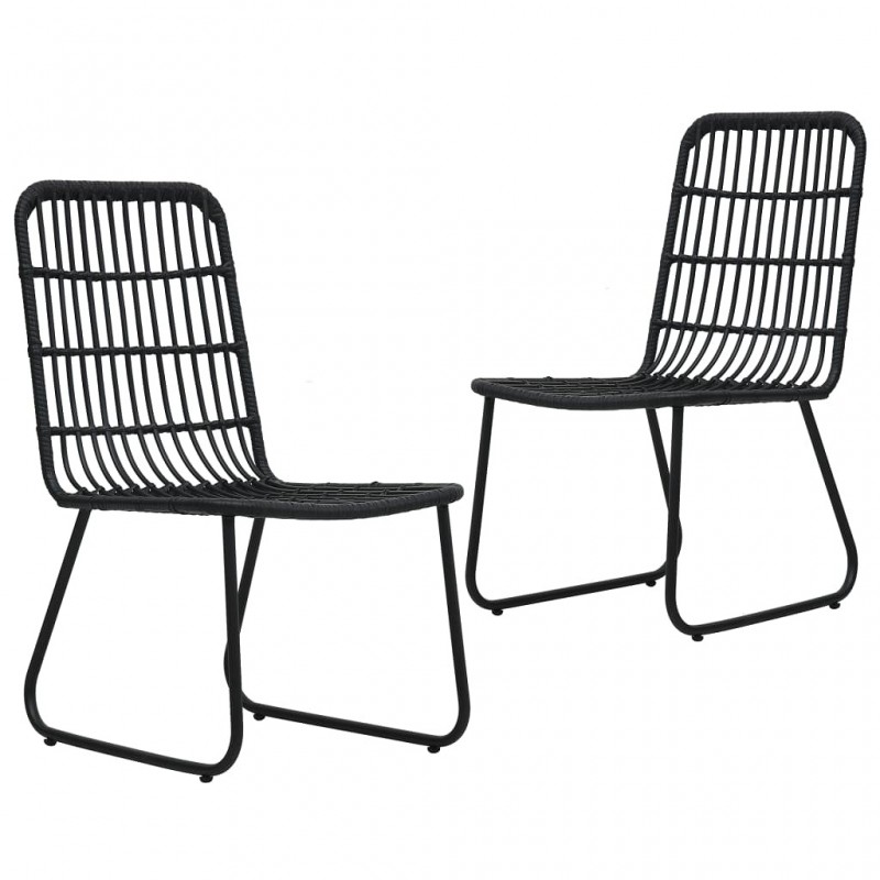 Acquista Sedie da Giardino 2 pz in Polyrattan Nere con riferimento GHV-48584 della ditta GARDENHOME