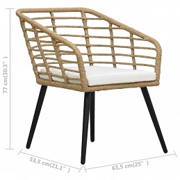Acquista Sedie da Giardino 2 pz con Cuscini in Polyrattan Rovere con riferimento GHV-48576 della ditta GARDENHOME