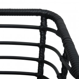 Acquista Sedie da Giardino con Cuscini 2 pz in Polyrattan Nere con riferimento GHV-48578 della ditta GARDENHOME