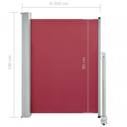 Acquista Tenda Laterale Retrattile per Patio 100x300 cm Rossa con riferimento GHV-48342 della ditta GARDENHOME