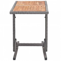 Acquista Tavolo da Giardino Antracite in Polyrattan e Massello di Acacia con riferimento GHV-46457 della ditta GARDENHOME