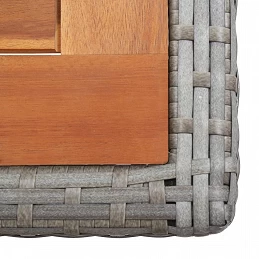 Acquista Tavolo da Giardino Antracite in Polyrattan e Massello di Acacia con riferimento GHV-46457 della ditta GARDENHOME