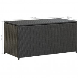 Acquista Baule da Giardino in Polyrattan 100x50x50 cm Nero con riferimento GHV-46471 della ditta GARDENHOME