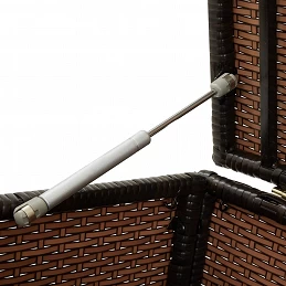 Acquista Baule da Giardino in Polyrattan 100x50x50 cm Marrone con riferimento GHV-46472 della ditta GARDENHOME