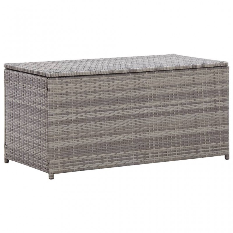 Acquista Baule da Giardino in Polyrattan 100x50x50 cm Grigio con riferimento GHV-46473 della ditta GARDENHOME