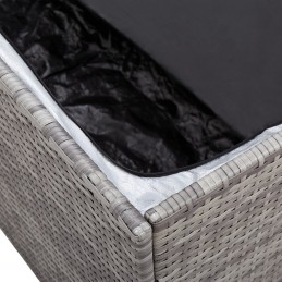 Acquista Baule da Giardino in Polyrattan 100x50x50 cm Grigio con riferimento GHV-46473 della ditta GARDENHOME