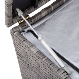 Acquista Baule da Giardino in Polyrattan 100x50x50 cm Grigio con riferimento GHV-46473 della ditta GARDENHOME