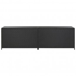 Acquista Baule da Giardino in Polyrattan 200x50x60 cm Nero con riferimento GHV-46474 della ditta GARDENHOME