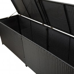 Acquista Baule da Giardino in Polyrattan 200x50x60 cm Nero con riferimento GHV-46474 della ditta GARDENHOME