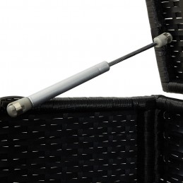 Acquista Baule da Giardino in Polyrattan 200x50x60 cm Nero con riferimento GHV-46474 della ditta GARDENHOME