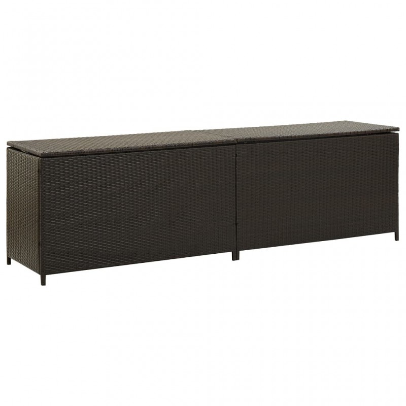 Acquista Baule da Giardino in Polyrattan 200x50x60 cm Marrone con riferimento GHV-46475 della ditta GARDENHOME