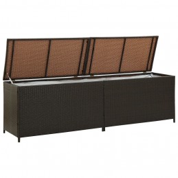 Acquista Baule da Giardino in Polyrattan 200x50x60 cm Marrone con riferimento GHV-46475 della ditta GARDENHOME