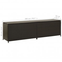Acquista Baule da Giardino in Polyrattan 200x50x60 cm Marrone con riferimento GHV-46475 della ditta GARDENHOME