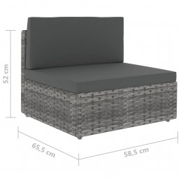 Acquista Set Divani da Giardino 2 pz in Polyrattan Grigio con riferimento GHV-49522 della ditta GARDENHOME