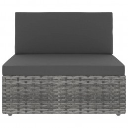 Acquista Divano Modulare a 2 Posti in Polyrattan Grigio con riferimento GHV-49523 della ditta GARDENHOME