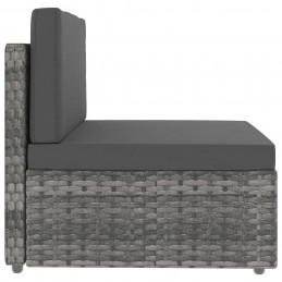 Acquista Divano Modulare a 2 Posti in Polyrattan Grigio con riferimento GHV-49523 della ditta GARDENHOME