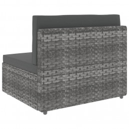 Acquista Divano Modulare a 2 Posti in Polyrattan Grigio con riferimento GHV-49523 della ditta GARDENHOME
