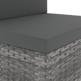 Acquista Divano Modulare a 2 Posti in Polyrattan Grigio con riferimento GHV-49523 della ditta GARDENHOME