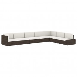 Acquista Divano Modulare a 2 Posti in Polyrattan Grigio con riferimento GHV-49523 della ditta GARDENHOME