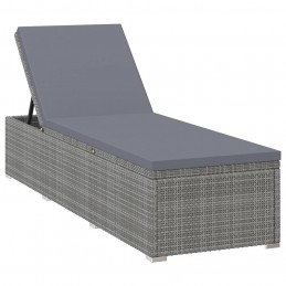 Acquista Lettino Prendisole con Cuscino in Polyrattan Grigio con riferimento GHV-46220 della ditta GARDENHOME