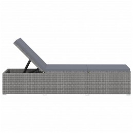 Acquista Lettino Prendisole con Cuscino in Polyrattan Grigio con riferimento GHV-46220 della ditta GARDENHOME