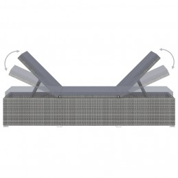 Acquista Lettino Prendisole con Cuscino in Polyrattan Grigio con riferimento GHV-46220 della ditta GARDENHOME