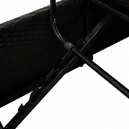 Acquista Lettino Prendisole con Cuscini in Polyrattan Nero con riferimento GHV-46224 della ditta GARDENHOME
