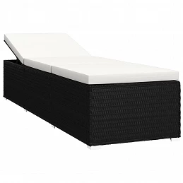Acquista Lettino Prendisole Cuscino e Tavolino Polyrattan Bianco Crema con riferimento GHV-46225 della ditta GARDENHOME