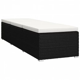 Acquista Lettino Prendisole Cuscino e Tavolino Polyrattan Bianco Crema con riferimento GHV-46225 della ditta GARDENHOME