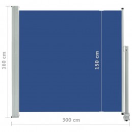 Acquista Tenda Laterale Retrattile per Patio 160x300 cm Blu con riferimento GHV-48350 della ditta GARDENHOME