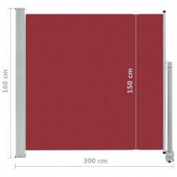 Acquista Tenda Laterale Retrattile per Patio 160x300 cm Rossa con riferimento GHV-48351 della ditta GARDENHOME