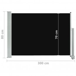 Acquista Tenda Laterale Retrattile per Patio 80x300 cm Nera con riferimento GHV-48358 della ditta GARDENHOME